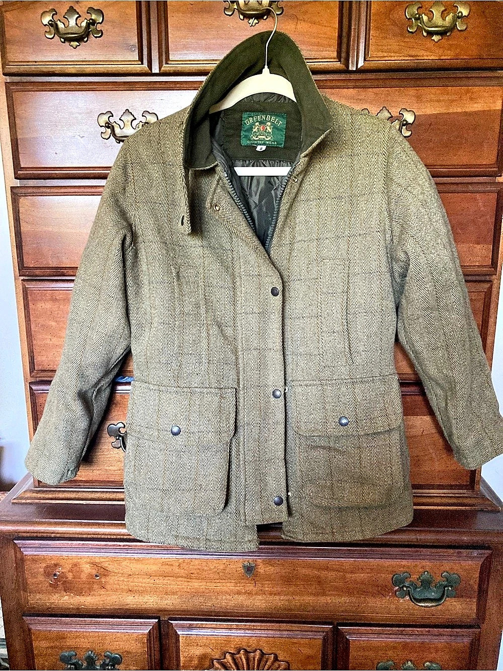 Vintage Wool Tweed Plaid Greenbelt Women's Field Jacket